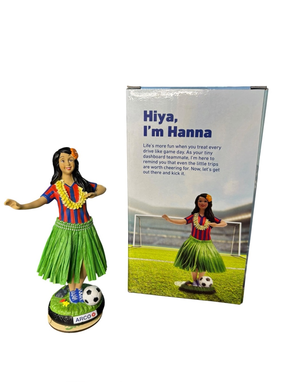 ARCO Goal-Getter Hanna Dashboard Hula Girl Bobble Figurine NIB Limited - Picture 1 of 7